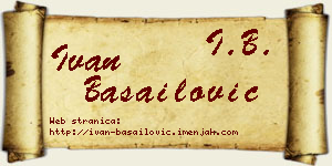 Ivan Basailović vizit kartica